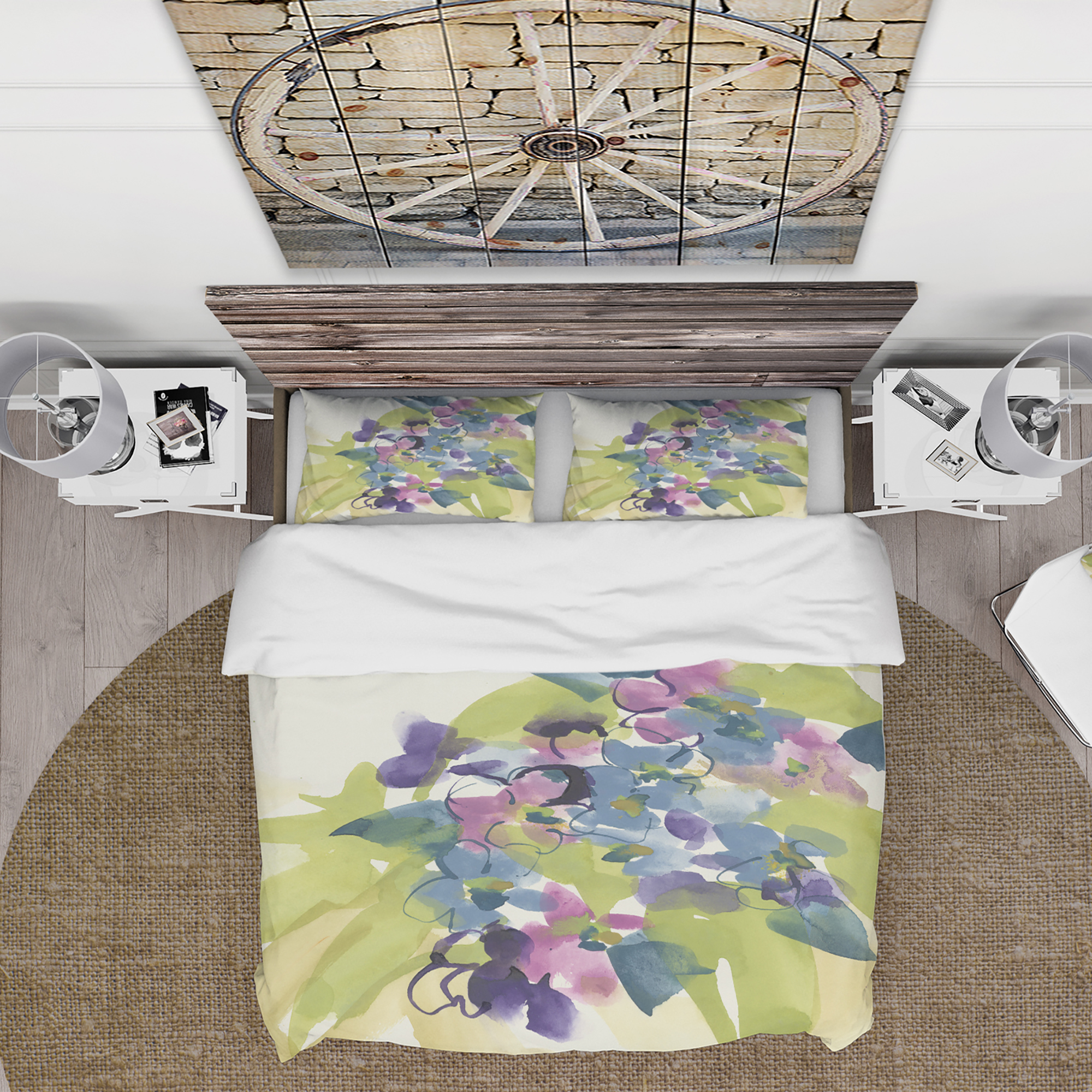 Designart 'Spring Bouquet I' Traditional Duvet Cover Set