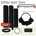 thumbnail image 6 of Soft Hair Ties, Black Cotton Seamless Hair Tie with Free Organizer Ring, Premium Hair Bands for Women, Men and Girls (120, BLACK), 6 of 6