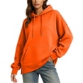 thumbnail image 2 of SYwaren Women's Oversized Hoodie Pullover Long Sleeve Casual Sweatshirt with Pockets Side Slit Tops, 2 of 9