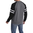 thumbnail image 4 of Seyurigaoka Men Juniors Casual Raglan Long Sleeve T-shirt, Plus Sized Patchwork Round Neck Pullover, 4 of 5