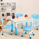 thumbnail image 1 of Mesa Moderna para Niños y Juego de 4 Sillas, Mesa Ajustable de 31.5" con Patas Antideslizantes y Escritorio con Diseño de Grafiti, Juego para Preescolar, 1 of 8