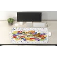 thumbnail image 2 of Birthday Computer Mouse Pad, Colorful Joyous Burst with Champagne Bottles Cake Balloons Celebration, Rectangle Non-Slip Rubber Mousepad X-Large, 35" x 15" Gaming Size, Multicolor, by Ambesonne, 2 of 2