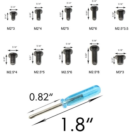 

500Pcs M2 M2.5 M3 Screw Kit For Universal Laptop And M.2 Ssd Hard Drive