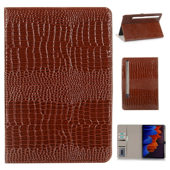 Dteck Smart Case for Samsung Galaxy Tab S7 11" SM-T870 T875 (2020 Released),Luxury Leather Card Holder Wallet Kickstand Automatic wake/sleep Folio Cover 11-inch,Brown