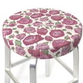 thumbnail image 3 of Haiem Rose Flowers Cushion Round Bar Chair Seat Cover Bar Chair Cushion Covers Elastic Washable Bar Chair Cover,Protects from Scratches and Stains-12 inch, 3 of 7