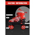 thumbnail image 5 of Lyrovo Patins à Roulettes Réglables avec Frein pour Enfants, Filles & Garçons (S, Rouge) Utilisations Recommandées du Produit : Débutant, Intermédiaire, Entraînement / Patins à Roulettes 2 X Touches Allen 1 X Clé, 5 of 5