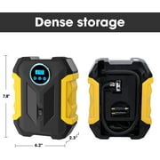 COWIN, Black/Yellow 12 V 150 PSI Portable Tire Inflator Air Compressor Pump