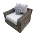 thumbnail image 3 of Teva Furniture Monterey Wicker / Rattan Club Chair with Cushion in Brown/Beige, 3 of 3