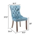 thumbnail image 5 of Aukfa High-End Upholstered Dining Chairs Set of 2, Modern Tufted Solid Wood Side Chair with Nailhead Trim - Light Blue, 5 of 8