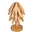 thumbnail image 2 of Posavasos de madera con forma de árbol del dinero, práctico, reutilizable y antideslizante. Natural, 2 of 9