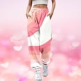 thumbnail image 2 of Pantalons pour Femmes Mode Décontractée Saint-Valentin Imprimé Amusant Taille Élastiquée Survêtement Pantalons de Robe pour Femmes Rose m, 2 of 4