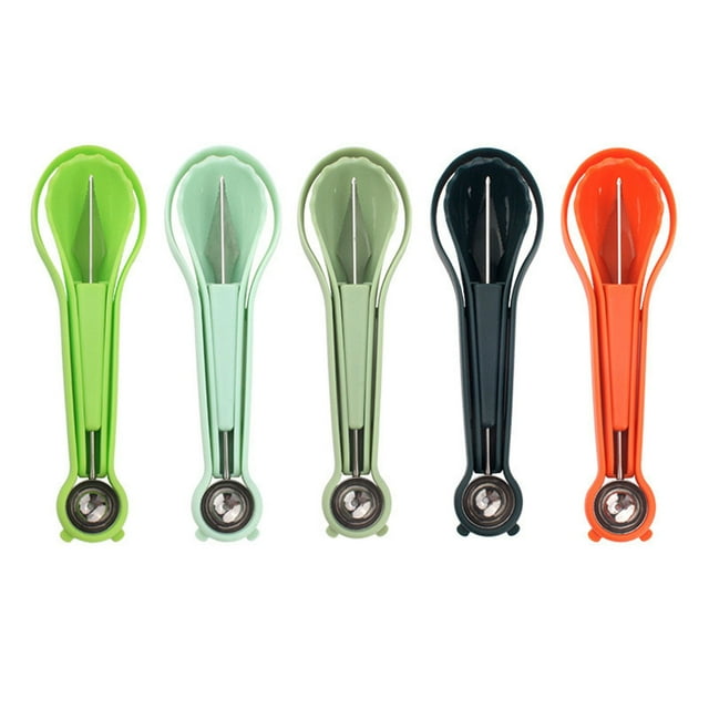 Less Than 5 Cutter Multifunction Stainless Fruit Carving Tools Watermelon Spoon Seed Remover Fruit Carving Tools Kitchen Gadgets for Easy Fruit Preparation and Perfectly Shaped Fruit