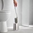 thumbnail image 4 of Flex Lite Silicone Toilet Brush with Slimline Holder Set, Flexible Head, drip, Anti-Clog deep Clean - Stainless Steel, 4 of 4