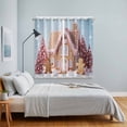 thumbnail image 5 of Curtains 63 Inch Length 2 Panels, Pink Blue Christmas Grommets Window Treatment Curtain, Xmas Farmhouse Snowflake Tree Cute Thermal Curtains Drapes for Living Room/Bathroom, 5 of 9