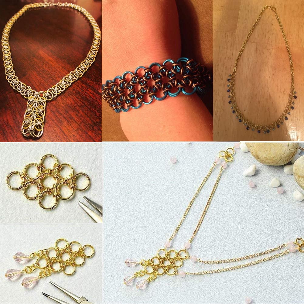 2400pcs 24 Color 10mm Aluminum Jump Rings Open Jump Rings for Choker Necklaces Bracelet Chain Maille Jewelry Making