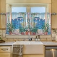 thumbnail image 2 of Yayeee Kitchen Curtains Tier Set of 2 Light Filtering 57"x24" Over Sink Window Panels, Seaside Door, 2 of 7