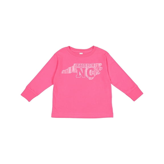Inktastic Raleigh North Carolina Boys or Girls Long Sleeve Toddler T-Shirt