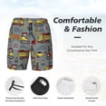 thumbnail image 5 of Balery Funny Construction Mens Swim Trunks Swim Shorts for Men Quick Dry Inseam Beach Shorts with Compression Liner Pocket-3X-Large, 5 of 9