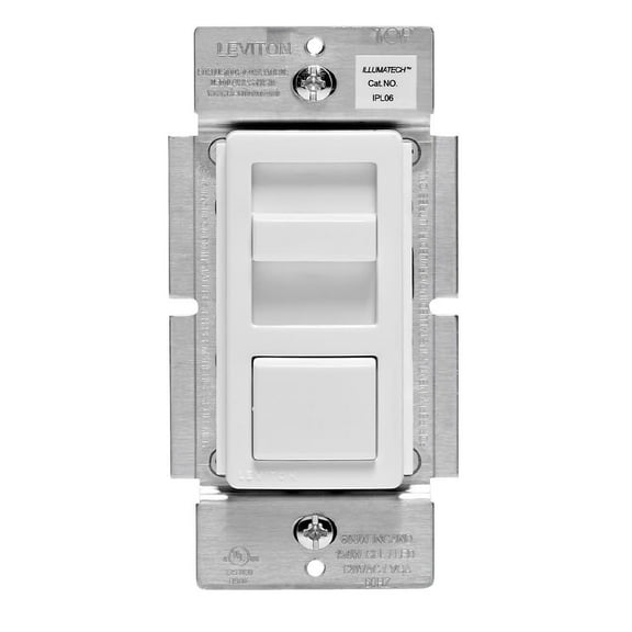 Leviton R50-IPL06-10M Single Pole 3 Way 120V Preset Slide Dimmer