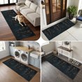 thumbnail image 5 of Hallway Runner Rug 2'x6', Dried Flowers Kitchen Runner Rugs Non-Slip Carpet Mats, Abstract Black Retro Flowers Plants Bedside Rugs Runners Washable Floor Carpet for Bathroom Laundry Room, 5 of 8