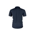 thumbnail image 4 of Yifymode Men's Classic Fit Short Sleeve Polo Shirt, Breathable Textured Fabric with Contrast Trim for Casual Wear Navy XL, 4 of 6