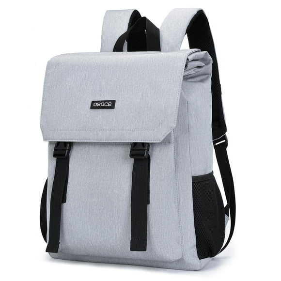 OSOCE Sac à Dos pour Ordinateur Portable en Polyester S76 Gris, Compagnon de Voyage Léger (30x12x39cm)
