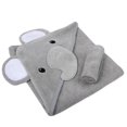 thumbnail image 3 of Juego de toallas Baby Essentials con capucha y elefante gris, 76 x 76 cm, 3 of 7