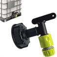 thumbnail image 1 of 1000l Plastic Tank Faucet With Garden Hose Connector, Ibc Tank Faucet Adapter, 3/4 Inch Thread Connector For Rainwater Harvester, Fuel Tank, 1 of 5