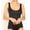 Black, variant on Women's Only Hearts 42819 Delicious Reversible Camisole (Parchment XL)