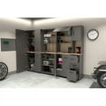 Inval Proforte 3Piece Garage Set, Dark Gray and Maple