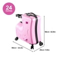 thumbnail image 3 of ZIHUI Kids Luggage, Rider 24" Ride-on Suitcase for Kids with Double Spinner Wheels, Carry On Trolley Luggage with Password Lock, 3 of 9