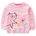 thumbnail image 1 of Bumeex Chandails en Molleton Mignons en Coton pour Filles Tout-Petits Col Rond 2t Rose Clair, 1 of 4