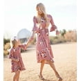 thumbnail image 3 of Robe Bohème à Fleurs pour Mère et Fille, Femmes, Enfants, Filles, Décontractée, Robe d'Été Familiale, 3 of 5