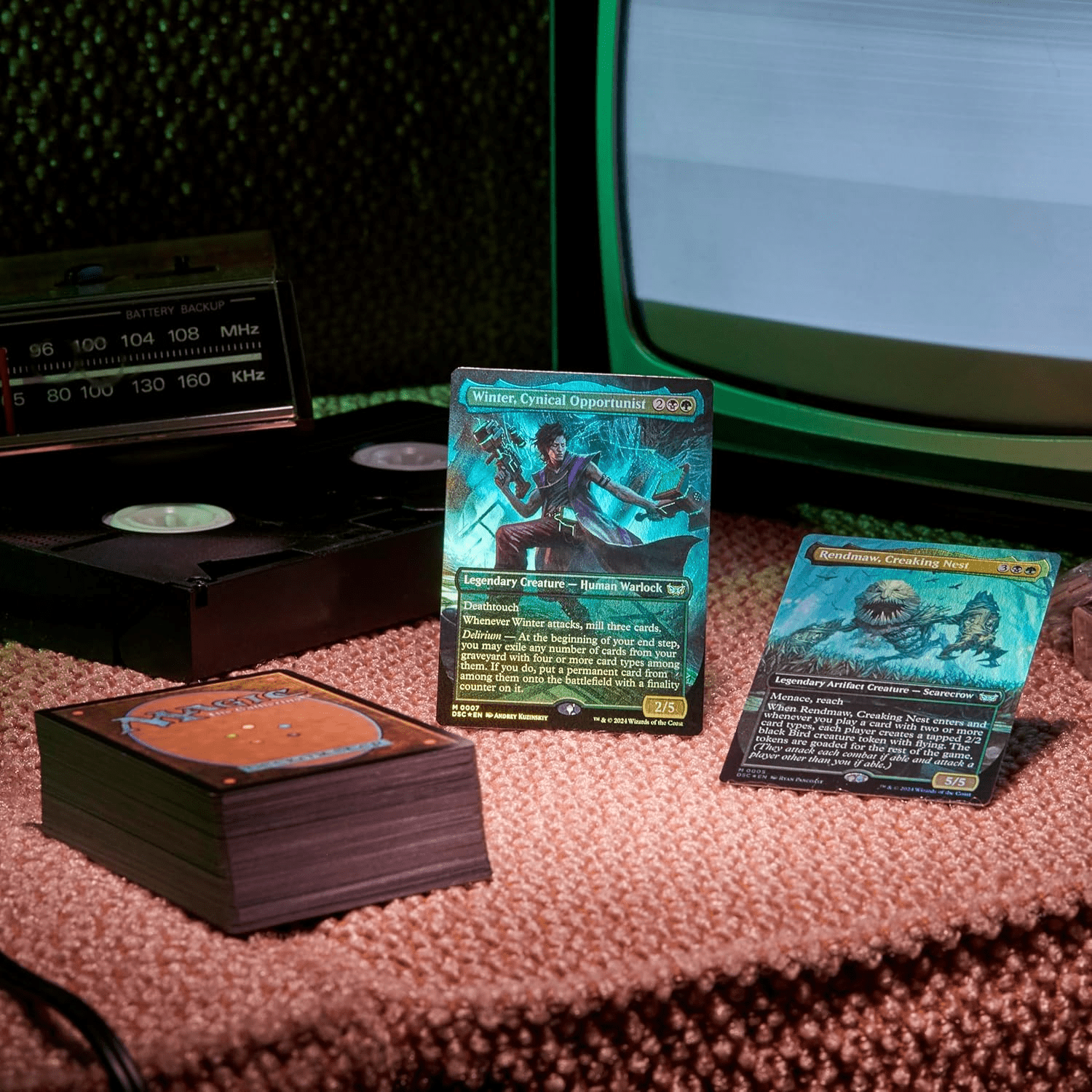 Magic: The Gathering Duskmourn: House of Horror Commander Deck - Death Toll (100-Card Deck, 2-Card Collector Booster Sample Pack + Accessories)