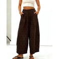 thumbnail image 2 of sicmoss Women's Blue Polka Dot Barrel Jeans Mid Rise Vintage Denim Pants with Pockets, 2 of 3