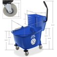 thumbnail image 5 of Commercial Side Press Wringer Combo Mop Bucket, 33 Quart, Blue, 5 of 6