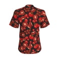 thumbnail image 3 of Uemuo Tomato Printed Women's Classic V-Neck T-Shirt - Soft, Breathable, Moisture-Wicking, Perfect for Casual, Office, Travel, and Everyday Wear-X-Large, 3 of 5