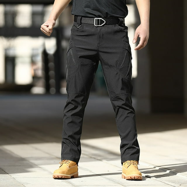 cllios Cargo Work Pants for Men Stretch Tactical Pants Water Resistant Ripstop Cargo Pants Lightweight Outdoor Hiking Trousers Multi Pockets