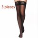 thumbnail image 1 of Medias hasta la rodilla con encaje sexy transparente de colores tentadores calcetines eróticos calcetines hasta el muslo negros, 1 of 4