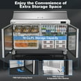 thumbnail image 4 of Coolski 60’’ Wide Commercial Salad Bar Refrigerator, Stainless Steel Refrigerated Sandwich Salad Prep Table with 2 Doors 16 Pans, Large Capacity ETL NSF Approved, 4 of 8