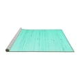 thumbnail image 2 of Ahgly Company Machine Washable Indoor Square Solid Turquoise Blue Modern Area Rugs, 4' Square, 2 of 4