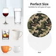 thumbnail image 6 of America Army Camouflage Set of 6 Faux Leather 4 Inch Coasters Drinks Tabletop Home Dinning Round Shape, 6 of 6