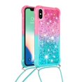 thumbnail image 2 of Funda para iPhone X/iPhone XS Brillantina Líquida Divertida Reluciente y con Cristales en Movimiento Cuerpo Cruzado con Cordón Ajustable, 2 of 5