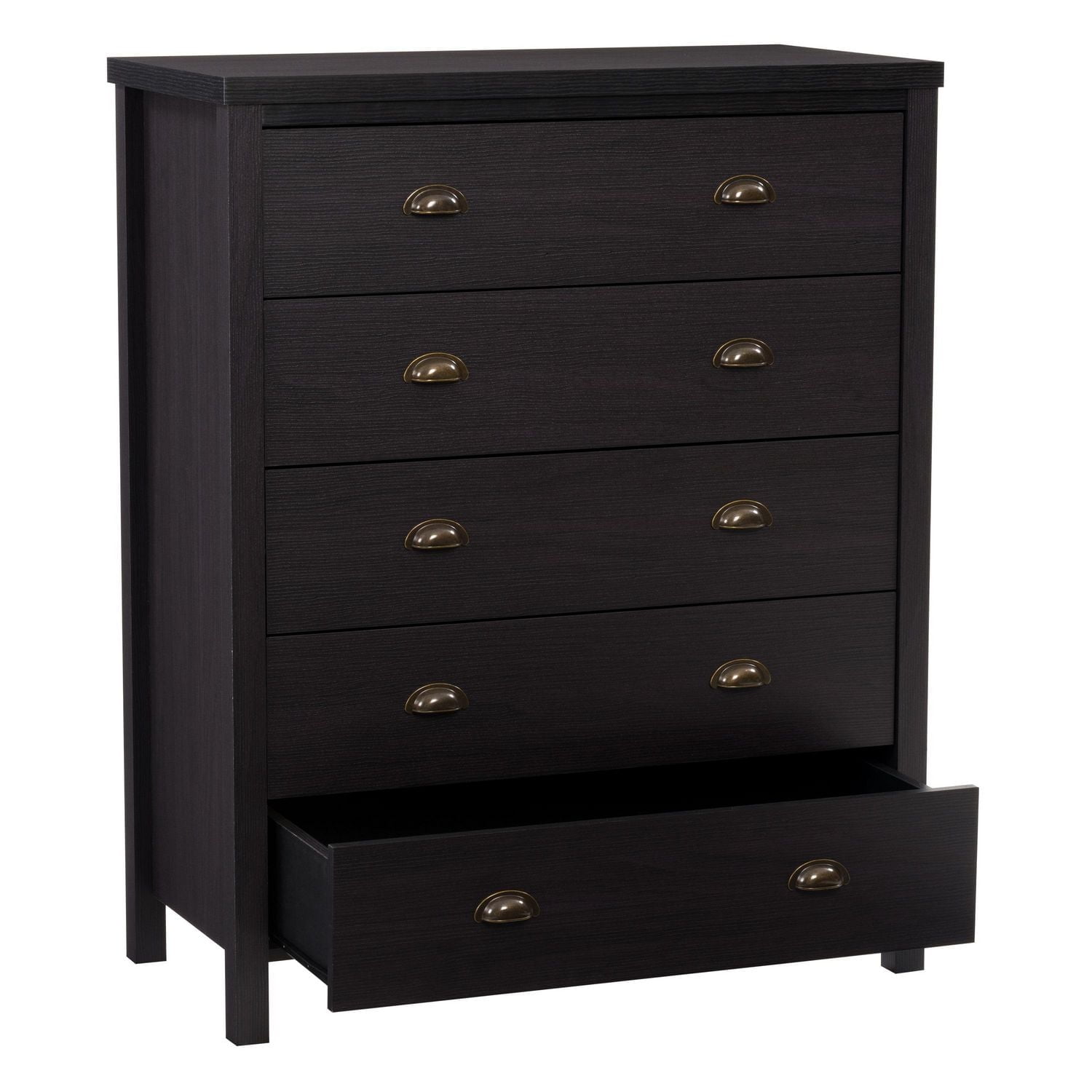 CorLiving Boston Modern Engineered Wood 5 Drawer Tall Adult Dresser with Interlocking Drawers