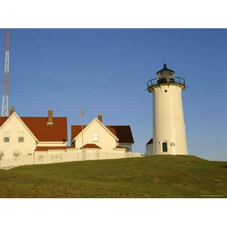 Nobska Lighthouse - Exterior of Nobska Point Lighthouse, Woods Hole, Cape Cod, Massachusetts, USA Print Wall Art By Fraser Hall