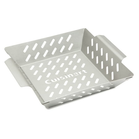 Cuisinart® Stainless Steel BBQ Wok - Grilling Basket, Perforated Grilling Surface Enhances Natural