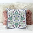 thumbnail image 2 of Paisley Leaf Geo Duo Indoor/Outdoor Pillow in Off-White Green 28x28, 2 of 6