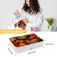 thumbnail image 5 of Thanksgiving Portable PU Leather Necklace Organizer Box with Removable Compartment, Earring Holder, and Jewelry Display, 5 of 6