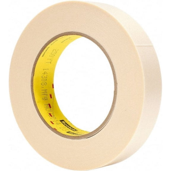 3M 7000001488 Masking & Painter's Tape: 1" Wide, 6 mil Thick Rubber Adhesive