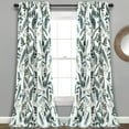 thumbnail image 1 of Lush Decor Devonia Allover Light Filtering Window Curtain Panel Pair, 52"W x 108"L, White & Green, 1 of 5